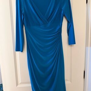 Ralph Lauren Vibrant Blue Draped Dress